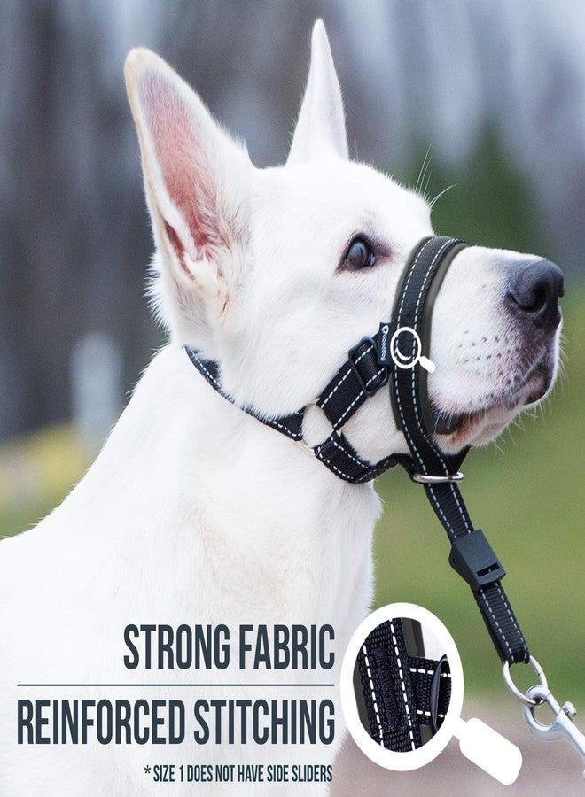 GoodBoy Dog Head Halter with Safety Strap - Stops Heavy Pulling On The Leash - Padded Headcollar for Small Medium and Large Dog Sizes - Head Collar Training Guide Included (Size 3, Black) - Image 4